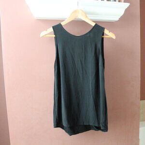 Black size S Silk Open Back Tank - Michael by Michael Kors